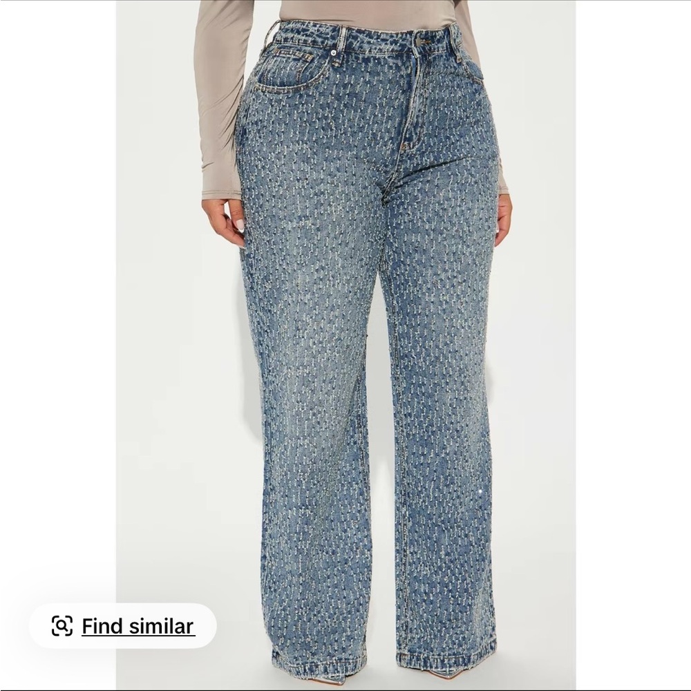 High-Waisted Blue Denim Jeans